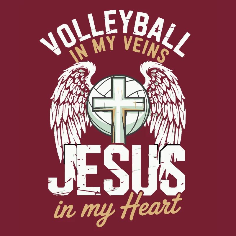 Volley-ball et Jésus – Conception d’une croix avec des ailes