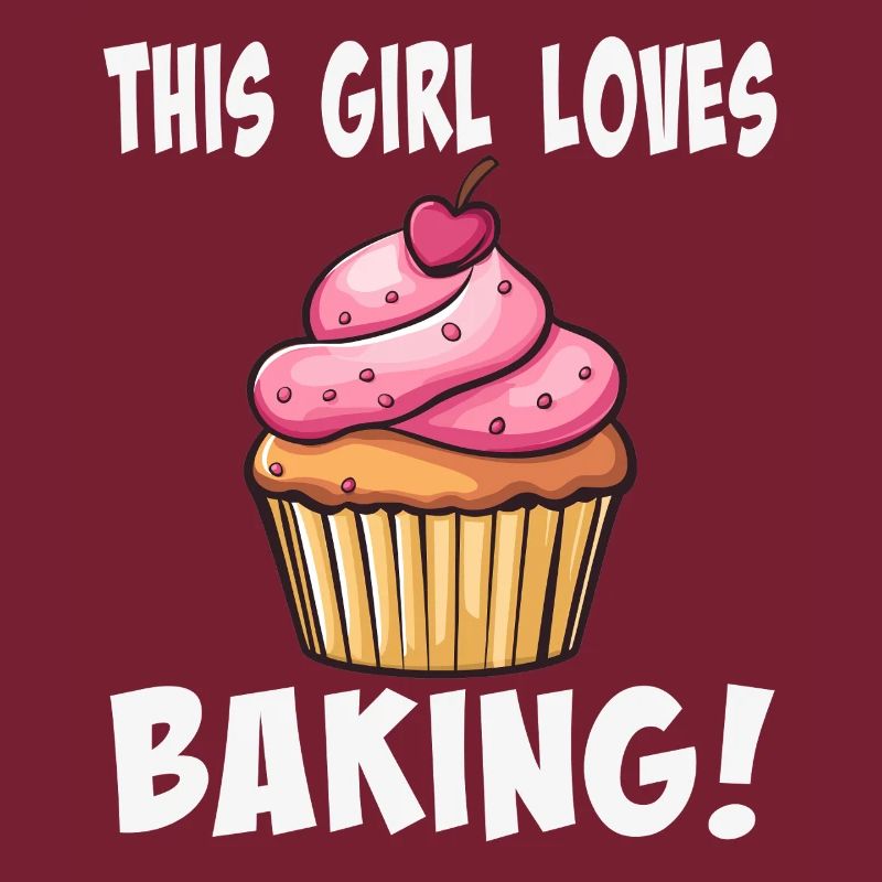 Dieses Mädchen liebt Backen Cupcake