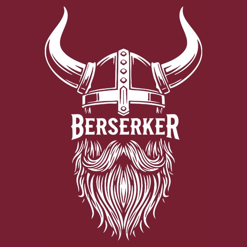Wikinger-Berserker-Hornhelm-Bart-Maskottchen