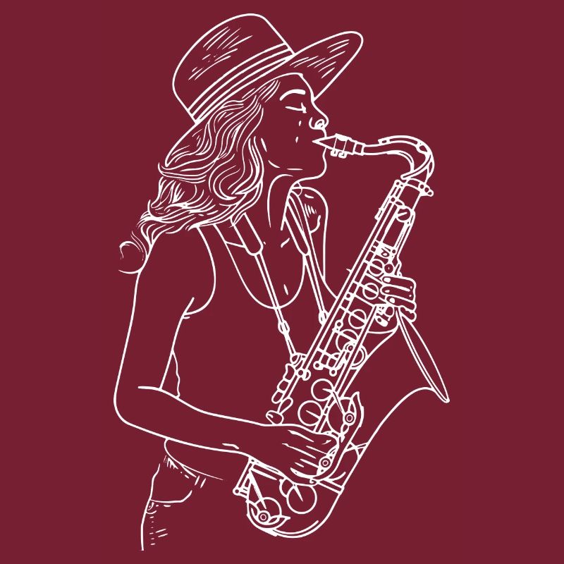 Dessin de saxophoniste