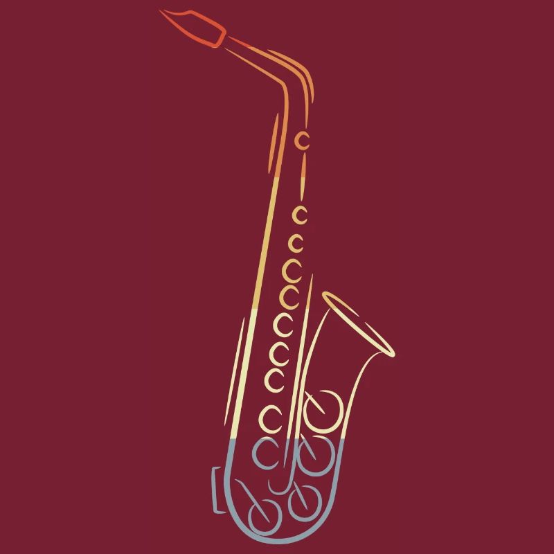 Dessin de saxophone vintage