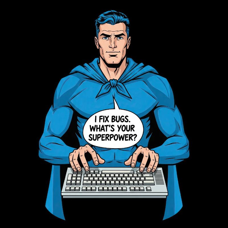 Superhero: I fix bugs!