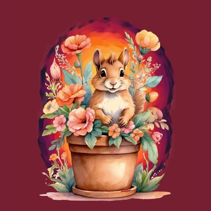 Kinder Kind Eichhörnchen Blumen Märchen Baby