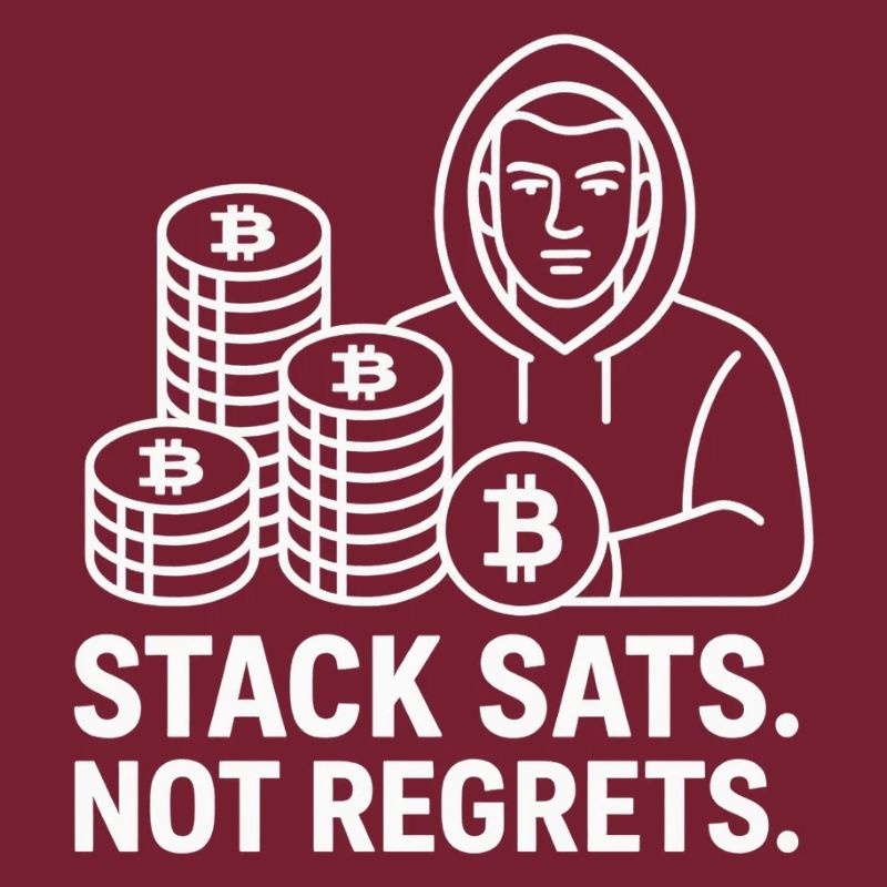 Conception de sweat à capuche Bitcoin – Stack Sats. Pas de regrets.