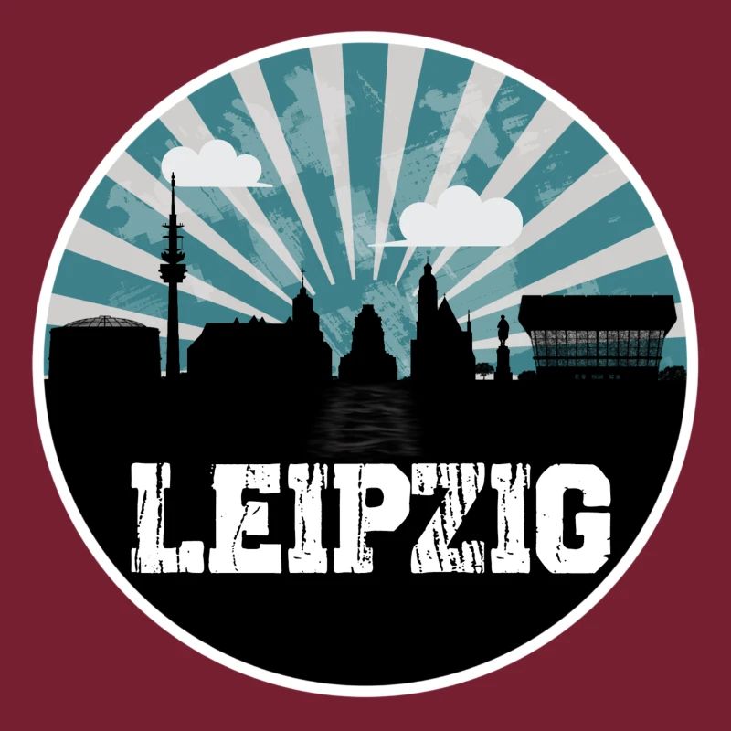 Leipzig Skyline Blue Hour