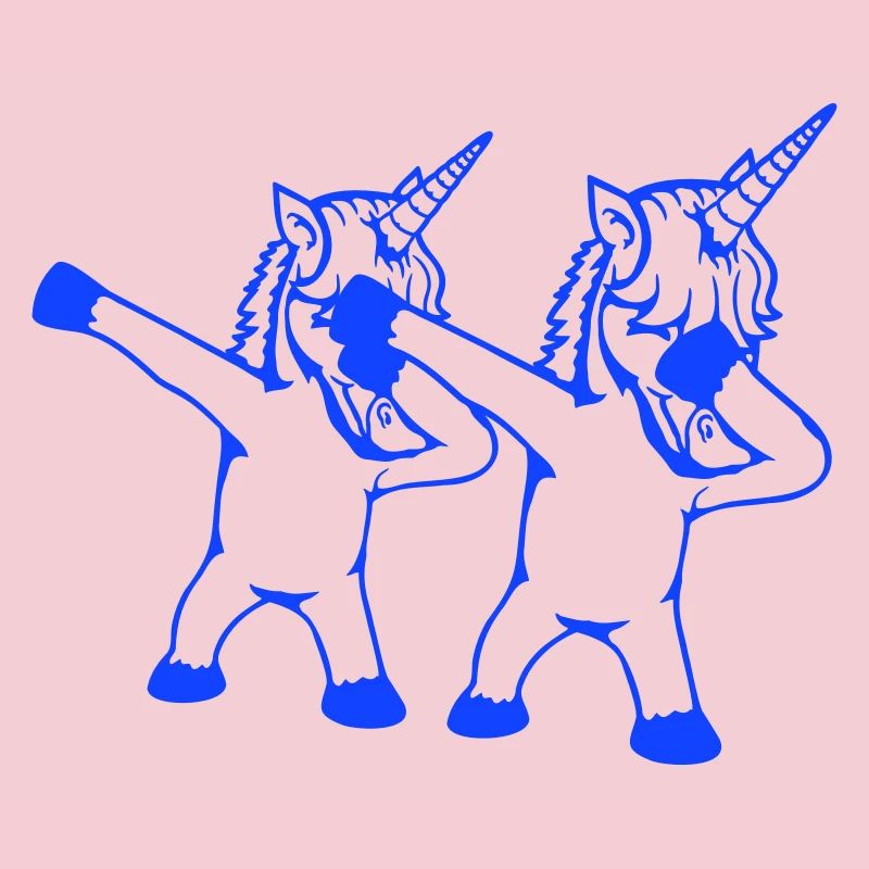 2 Einhörner Dabbing Dab Tanz Party Pose Geste Team