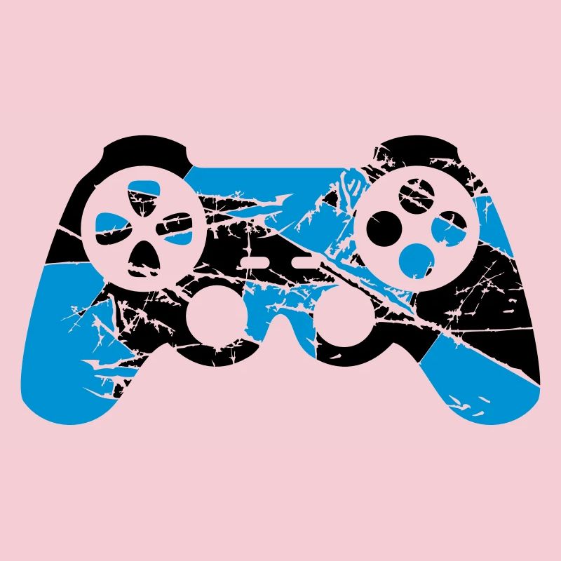 cracks old scratches cool blue design controllers