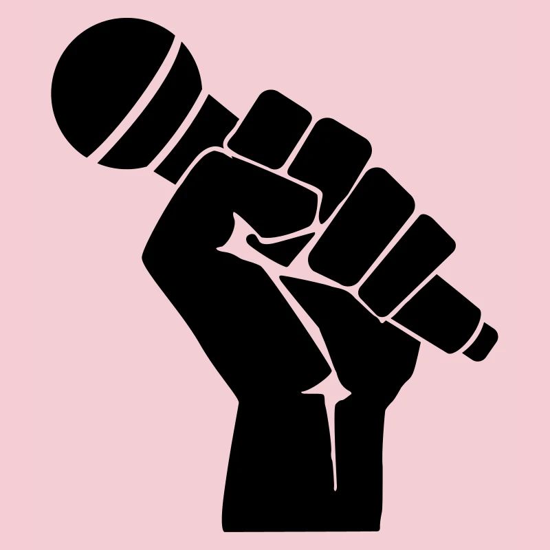 Fist with microphone