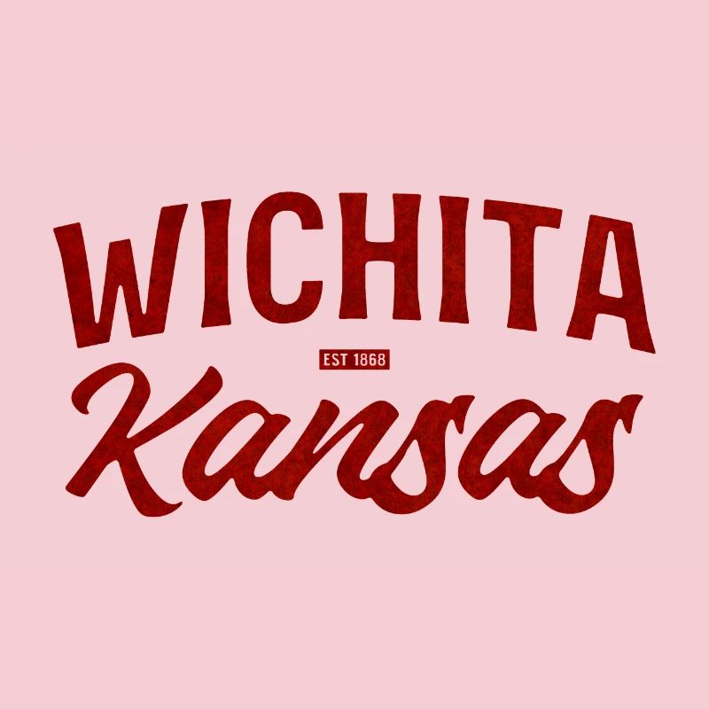 Wichita Kansas Rétro Script