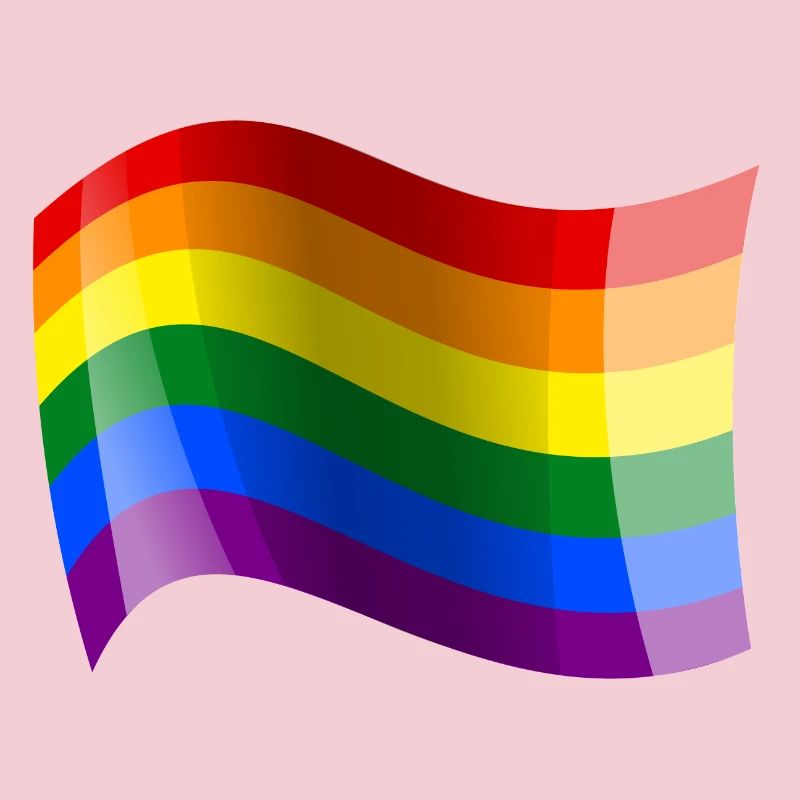Drapeau arc-en-ciel agité