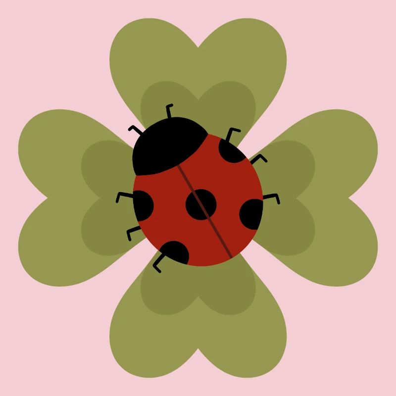 Marienkäfer Blumen Patch Design