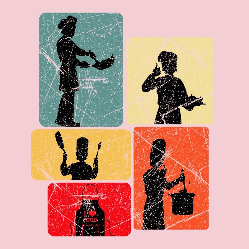 Küchenhelden Silhouetten Muster