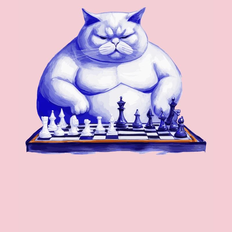 Chat jouant aux échecs