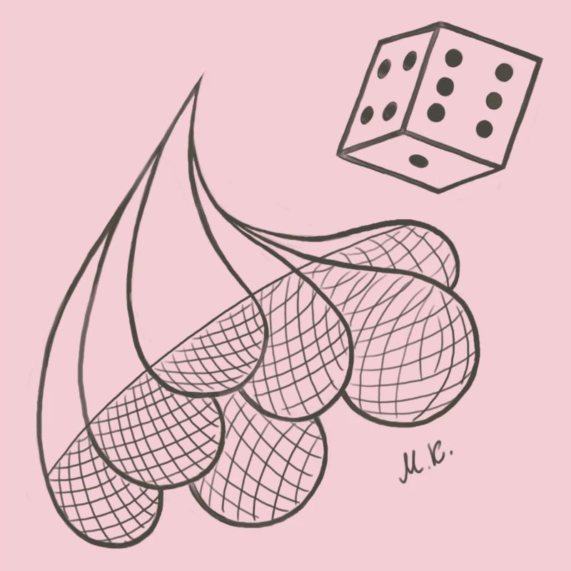 Creative patterned drops with game dice