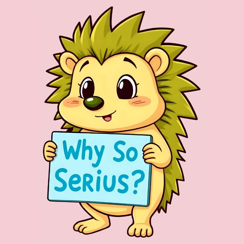 Frecher Igel mit Warum So Ernst Schild