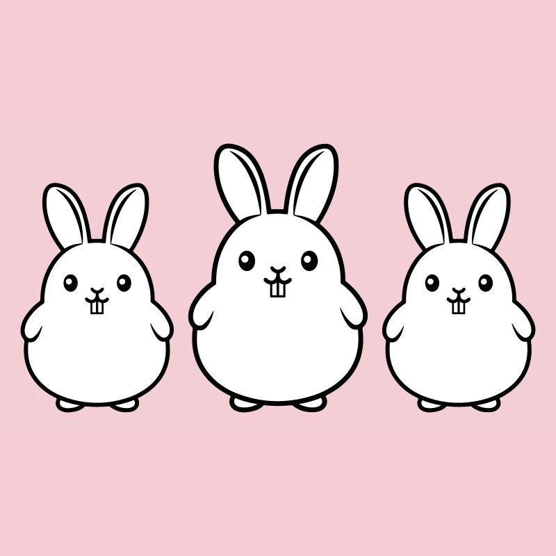 Équipe de lapins Pâques drôle