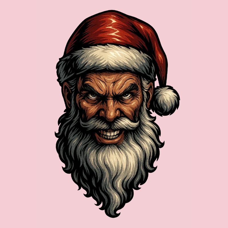 Düsterer Weihnachtsmann Fratze