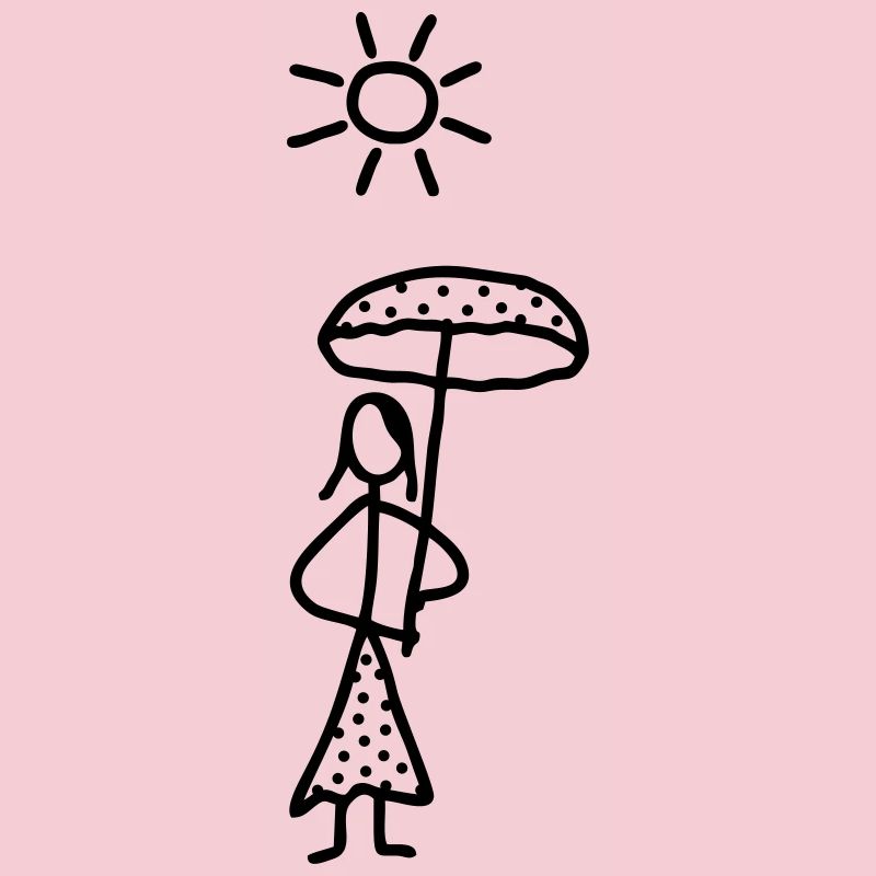 Frau mit Sonnenschirm