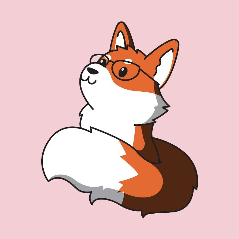 Schlauer Fuchs mit Brille Geschenk idee nerd idee