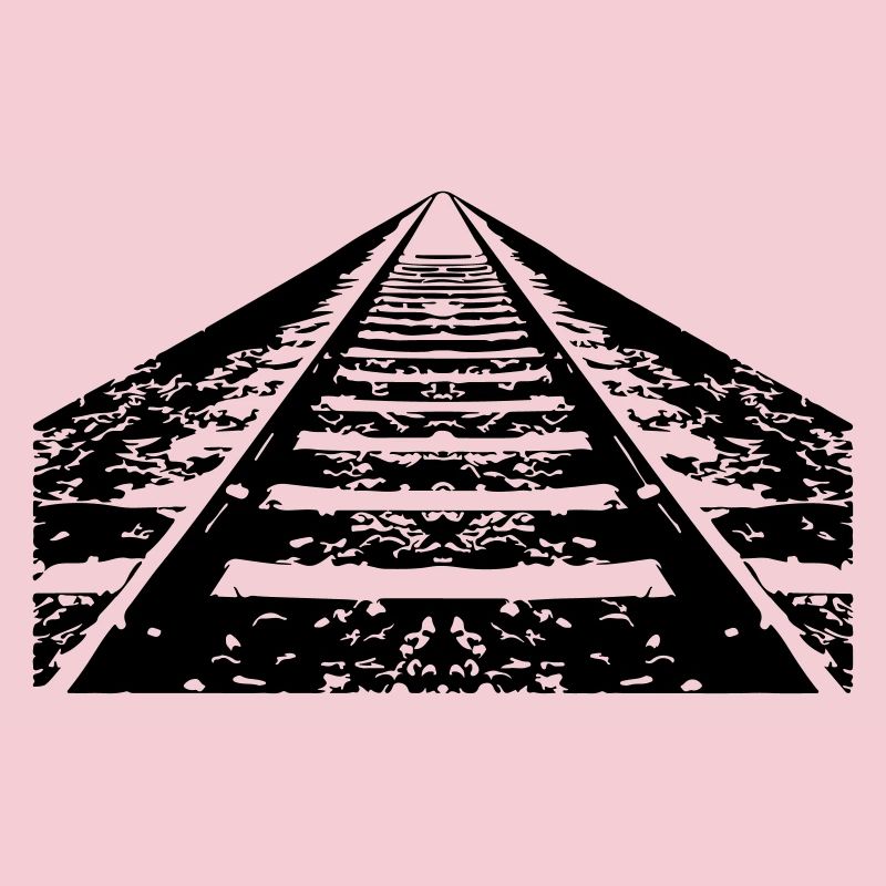 Train rails into the horizon