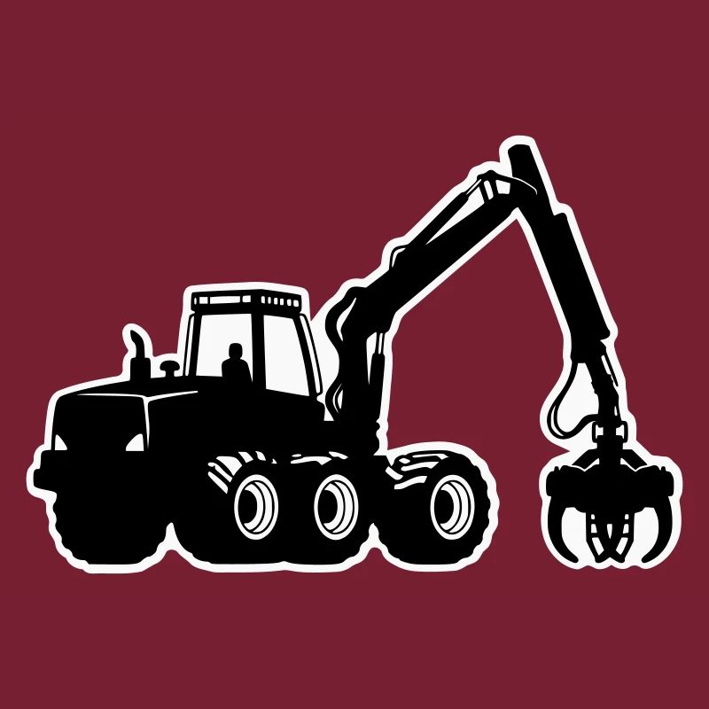 Silhouette de moissonneuse