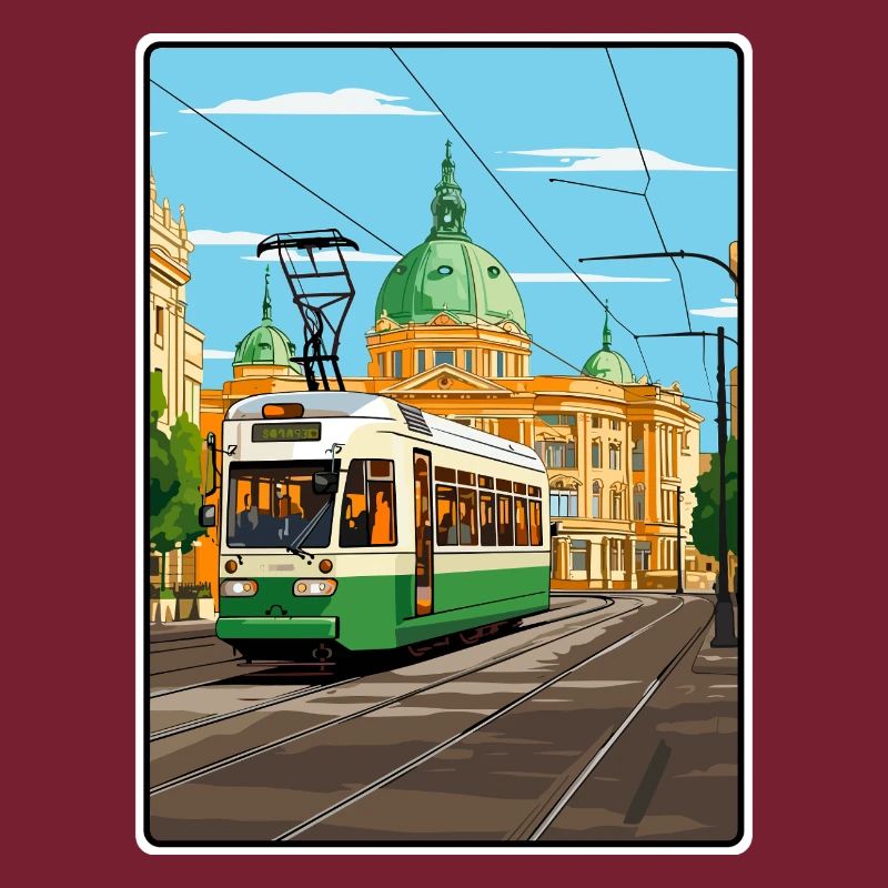 Sofia Bulgaria Historic Tramway Elegant Cityscape