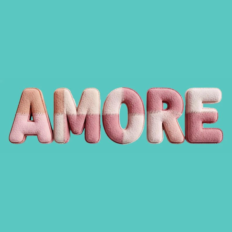 Amore Romantic Font Design Patchwork