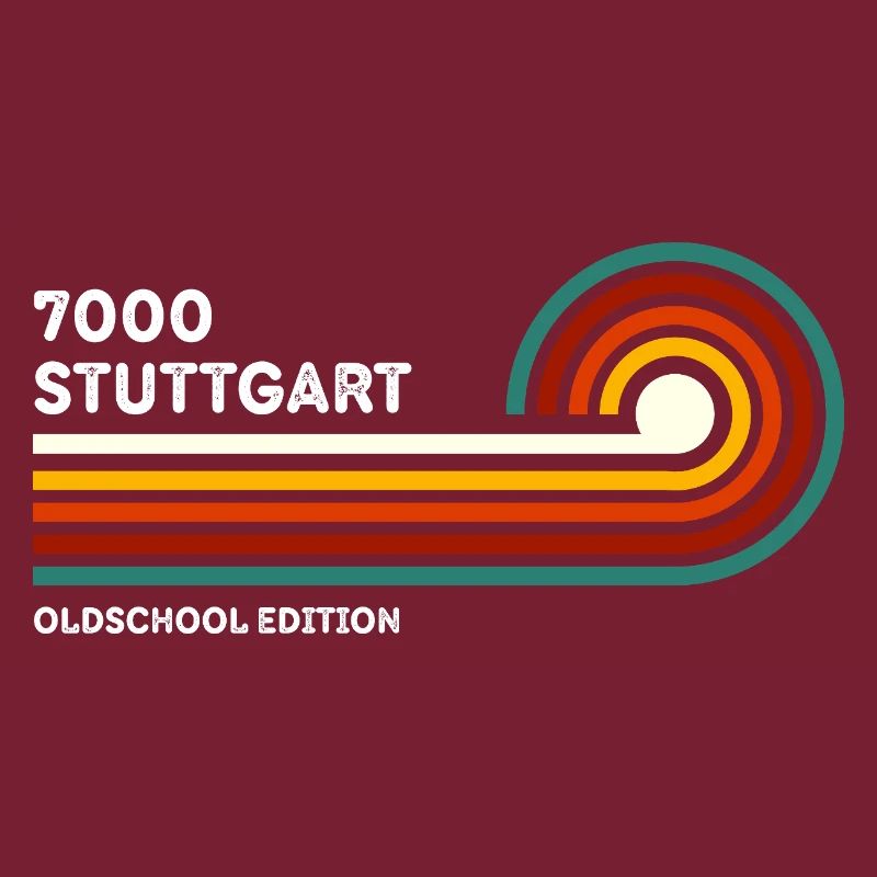 Stuttgart Retro Shirt 7000 Zip Code 80s