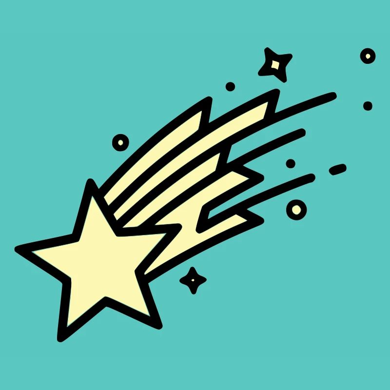 Une bande dessinée Shooting Star Comet