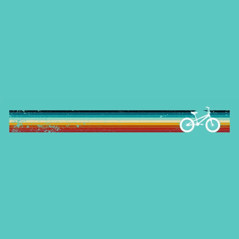 Retro Rainbow Stripes Bicycle