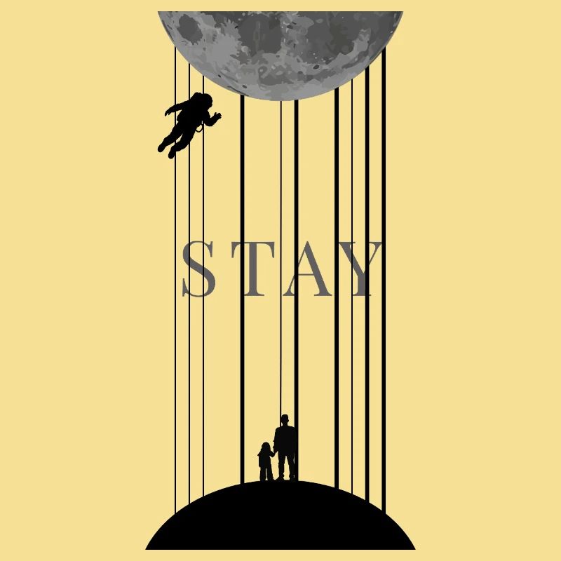Weltall Interstellar mit Morse Code Stay