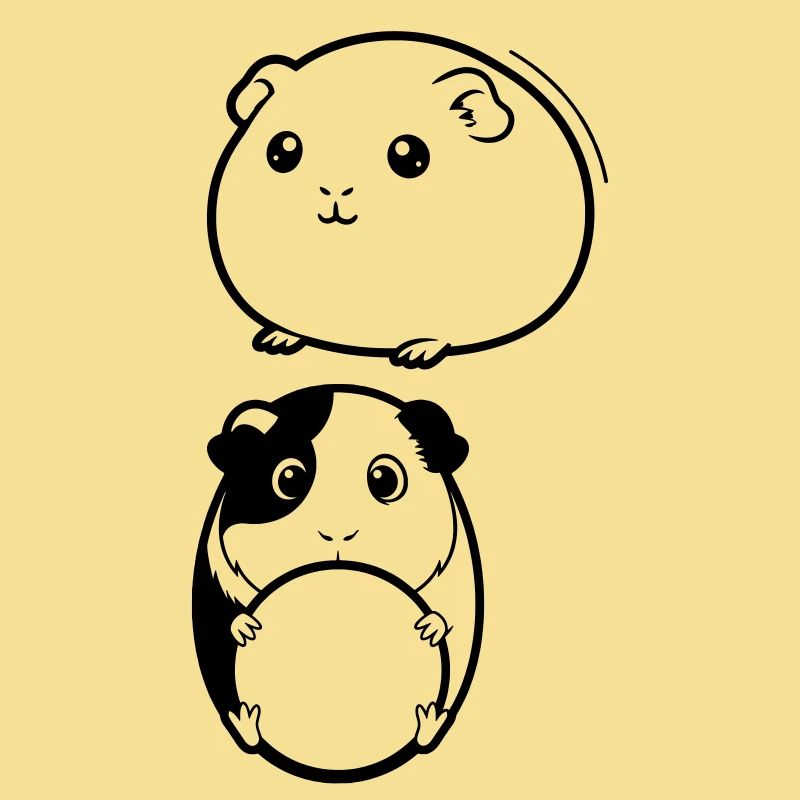 Deux têtes de cochon d’Inde