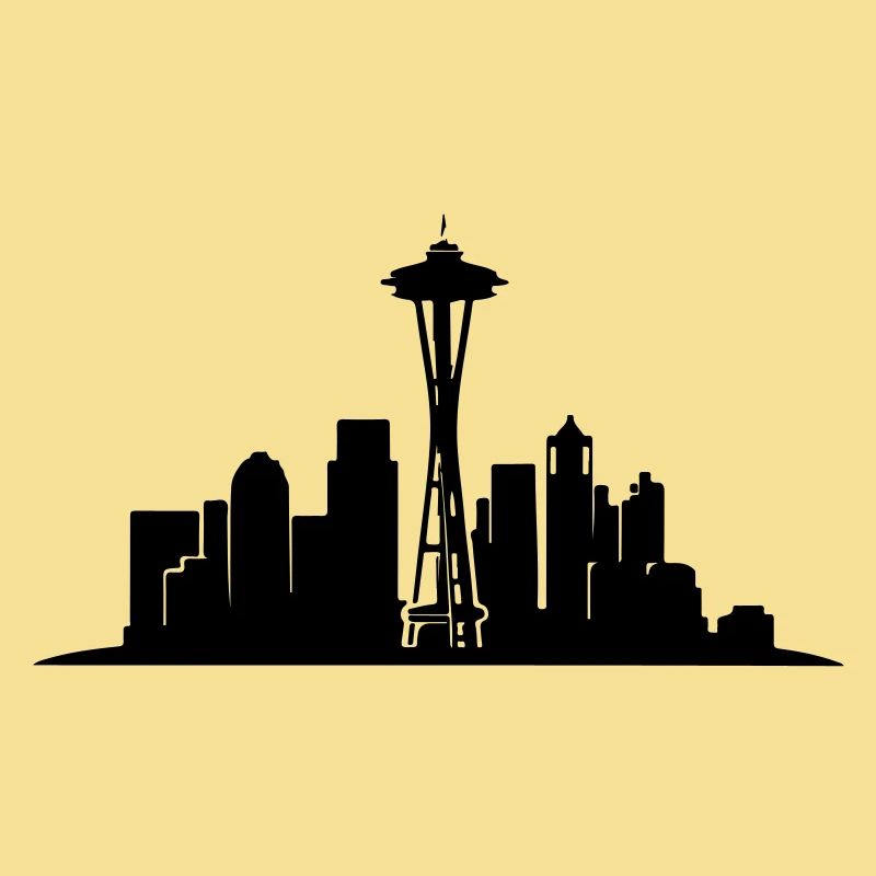 Seattle Skyline Silhouette