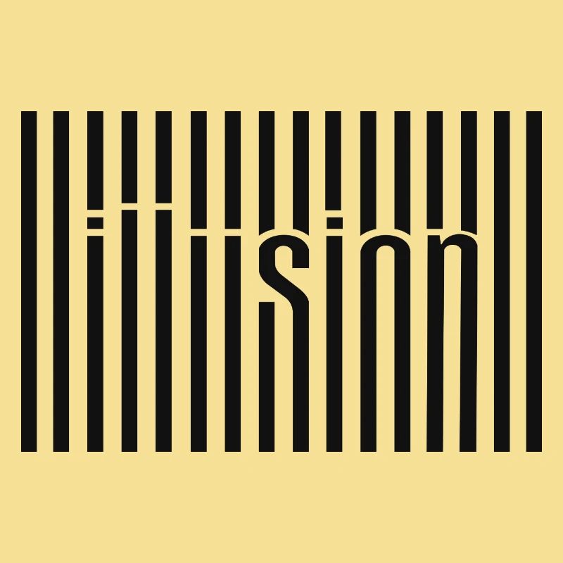 Illusion Barcode Textkunst