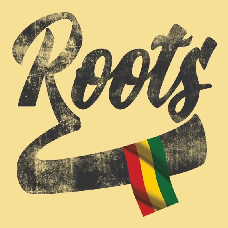 Roots Reggae Design avec drapeau coloré