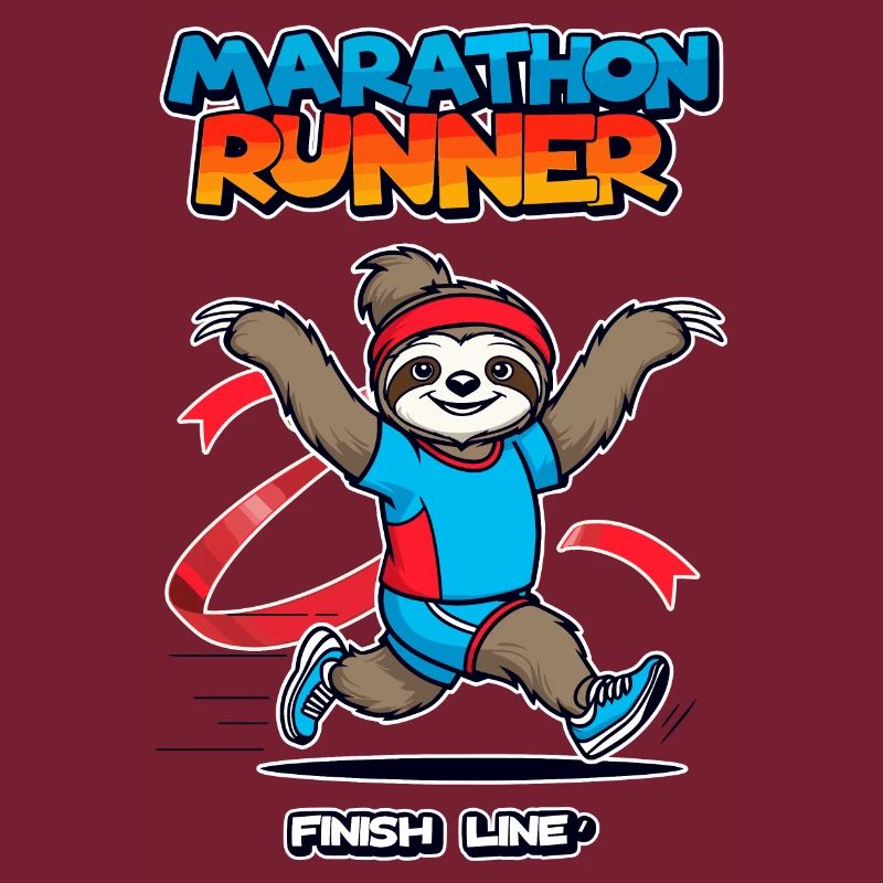Faultier Marathonläufer
