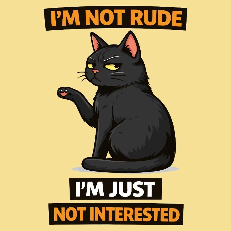 Attitude de chat pas intéressé