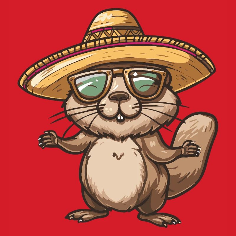 Biber Comic Lustig Sombrero