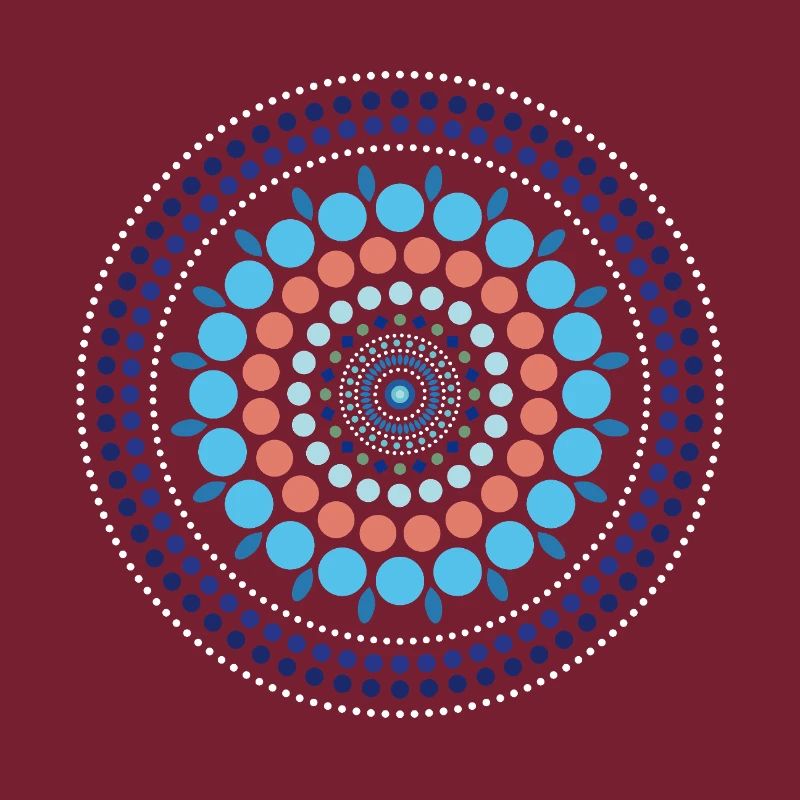 Blue Gradient Dot Mandala
