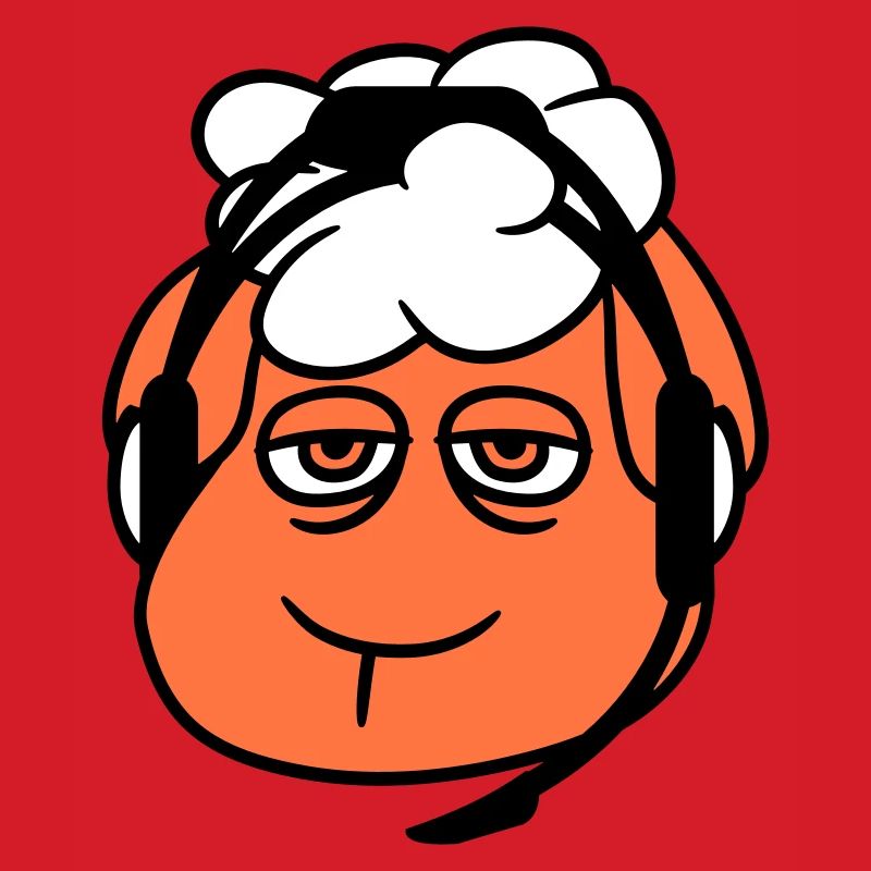mouton gamer casque centre d’appels nerd triste jeu