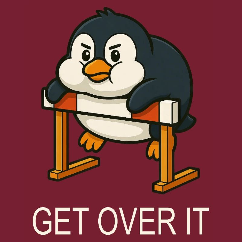 Chubby pingouin haies course citation surmontez-le