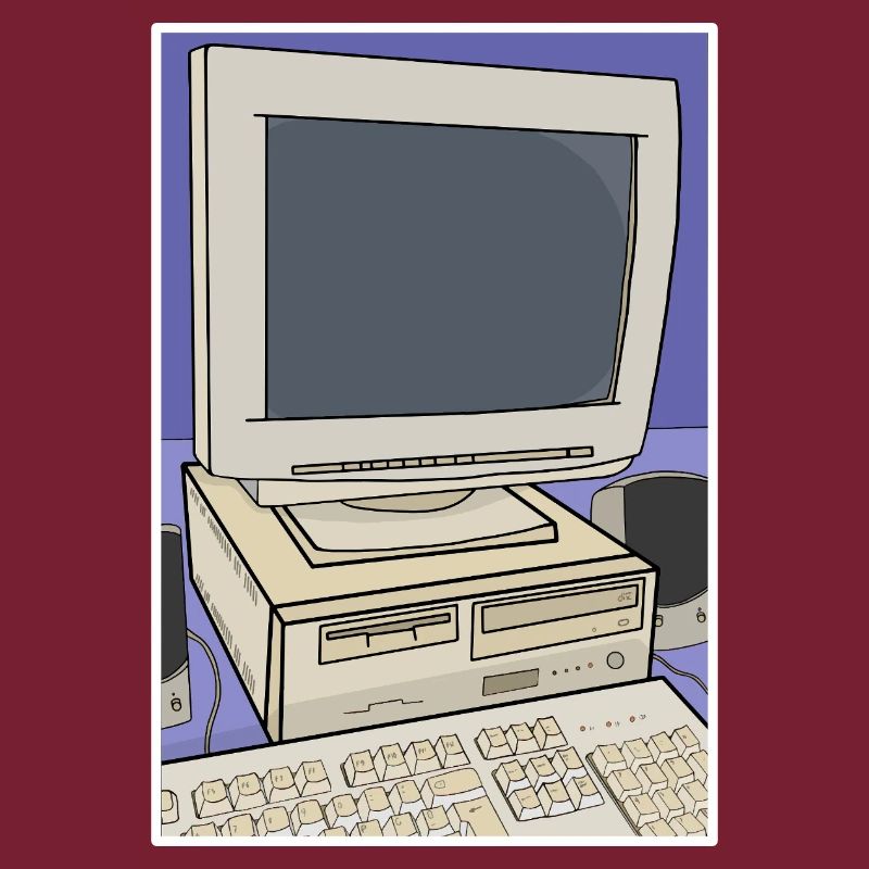 Retro Computer Desktop Setup