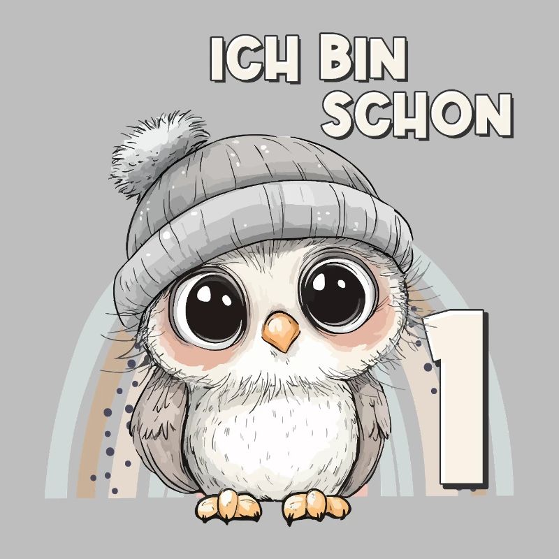 1. Geburtstag Eule Regenbogen Süß Niedlich