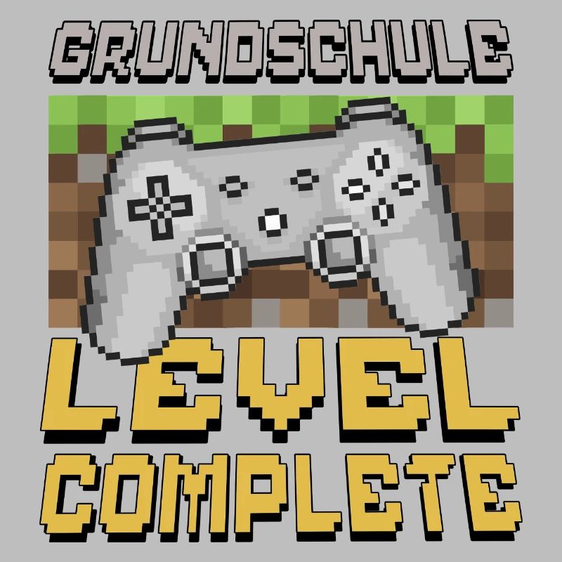 Grundschule level complete Pixel Geschenk