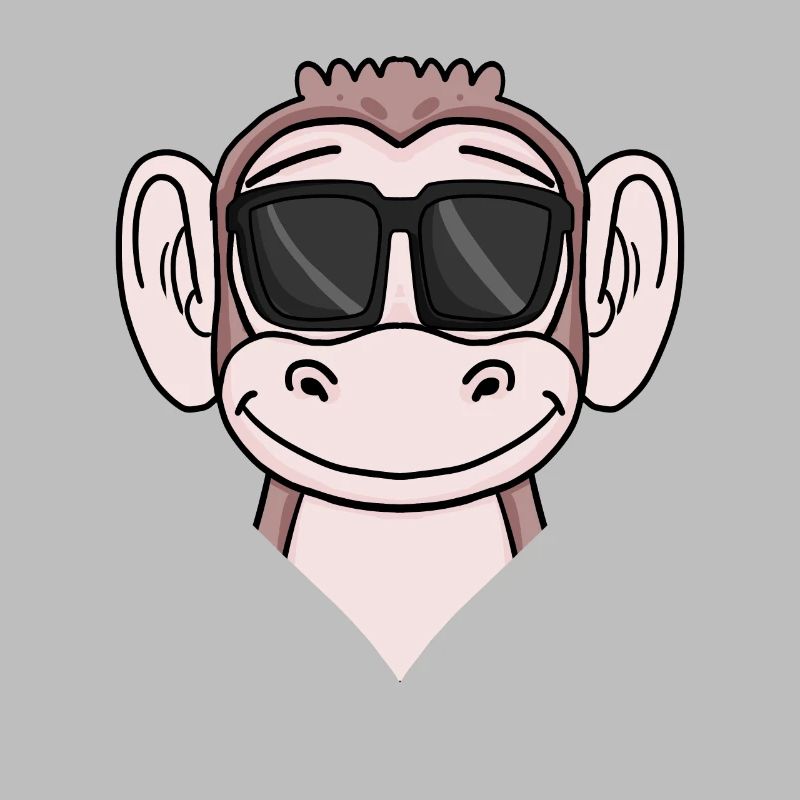 Cool monkey with sunglasses