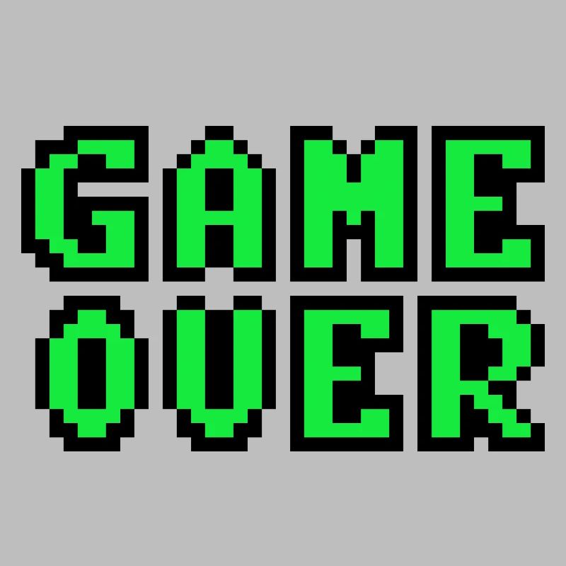 Game Over retrogaming vintage pixels
