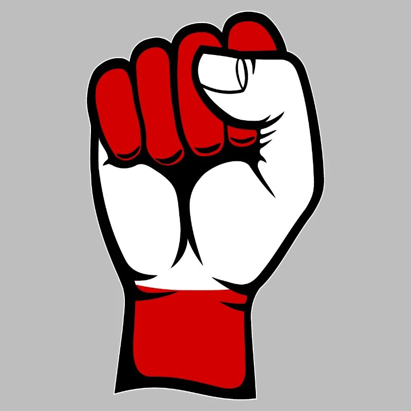 Poing du drapeau de l’Autriche