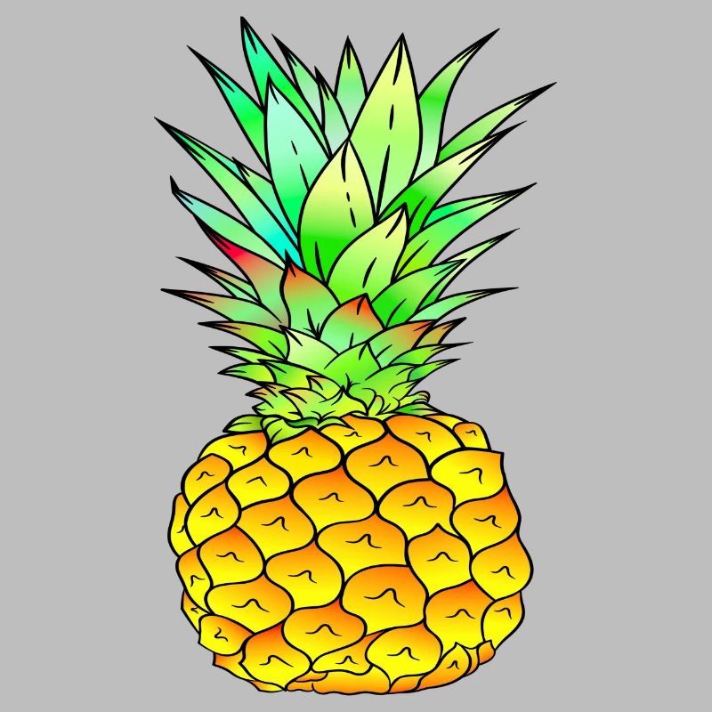 Ananas farbenfroh