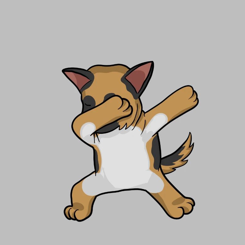 Schäferhund dabbing german sheperd