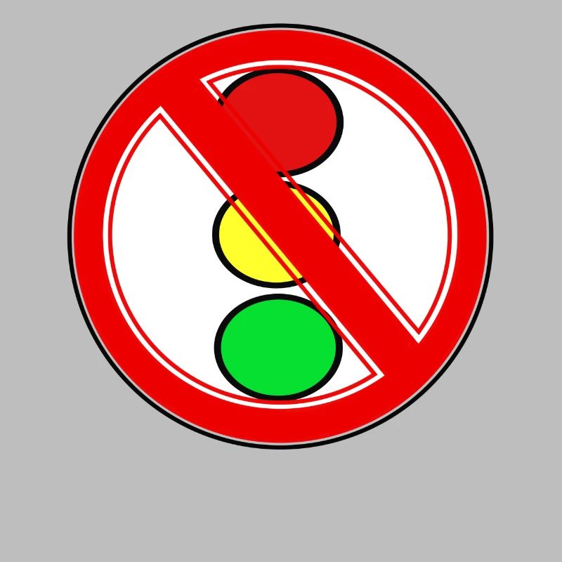 Panneau d’interdiction des feux de circulation